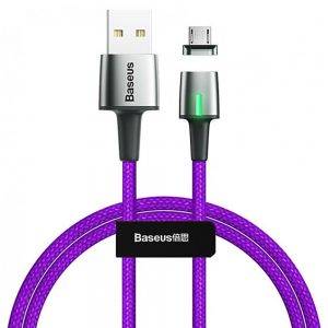 Кабель Baseus Zinc Magnetic USB Micro 2.4A 1м Фіолетовий