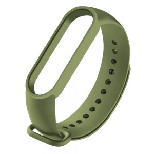 Ремінець силіконовий для фітнес-браслета Xiaomi Mi Band 5/6 Хакі/Virid