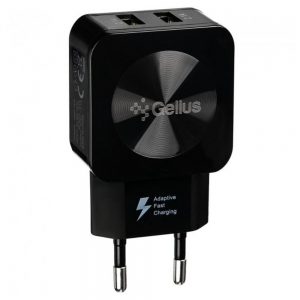 Мережевий зарядний пристрій Gelius Ultra Prime GU-HC02 2USB 2.1A Чорний