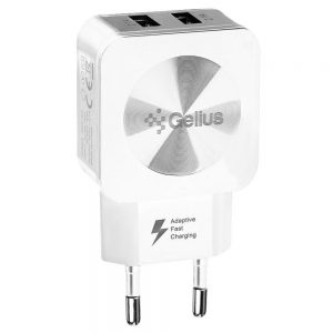 Мережевий зарядний пристрій Gelius Ultra Prime GU-HC02 2USB 2.1A Білий