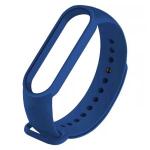 Ремінець силіконовий для фітнес-браслета Xiaomi Mi Band 5/6 Сапфіровий