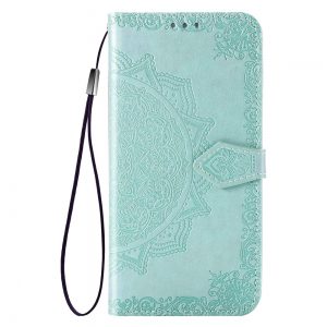 Чохол книжка шкіряний Art з візитницею для Samsung Galaxy M31s (Бірюзовий)