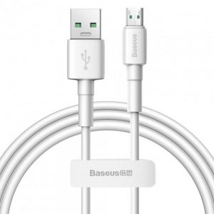 Кабель Baseus Mini White USB для Micro 4A 1m Білий