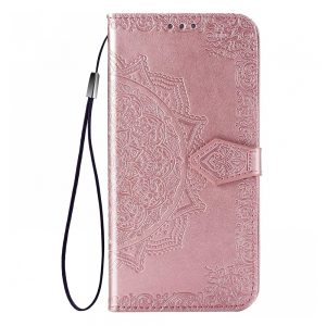 Чохол книжка шкіряний Art з візитницею для Samsung Galaxy M31s (Рожевий)