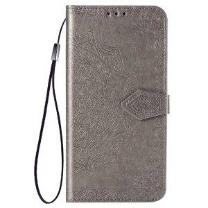 Чохол книжка шкіряний Art з візитницею для Samsung Galaxy M31s (Сірий)