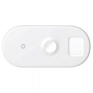Бездротовий зарядний пристрій Baseus Smart 3в1 (WX3IN1-B02) 18W (телефон + годинник + навушники) Білий