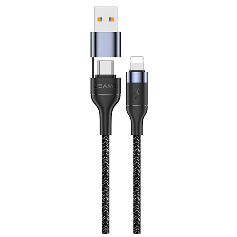 Кабель USB Usams US-SJ404 Fast Charging U31 Type-C / USB - Lightning Black 1,2 м