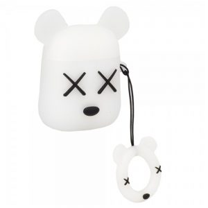 Чохол Emoji series для Airpods Bear Білий