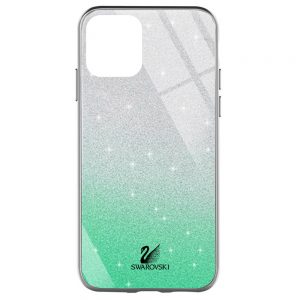 Чохол скляний Swarovski для Apple iPhone 12 mini (5.4") Бірюзовий