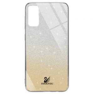 Чохол скляний Swarovski для Samsung Galaxy S20 Золотий