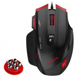 Миша ігрова HAVIT HV-MS1005 GAMING USB Чорний+червоний