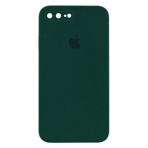 Чохол Silicone Square Full Camera Protective (AA) для Apple iPhone 7 plus / 8 plus (Зелений / Dark green)