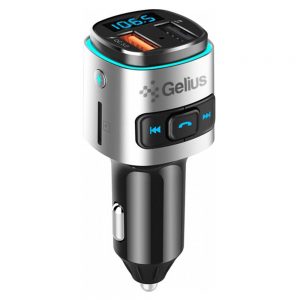 FM Модулятор Gelius Pro RGB-QC GP-FMT040 Чорний/Срібний