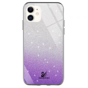 Чохол скляний Swarovski для Apple iPhone 11 (6.1") (Фіолетовий)