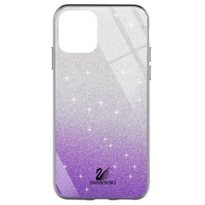 Чохол скляний Swarovski для Apple iPhone 12 Pro / 12 (6.1") Фіолетовий