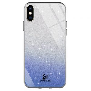 Чохол скляний Swarovski для Apple iPhone X / XS (5.8") Синій