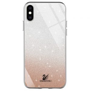 Чохол скляний Swarovski для Apple iPhone X / XS (5.8") Золотий