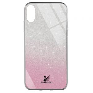 Чохол скляний Swarovski для Apple iPhone X / XS (5.8") Рожевий