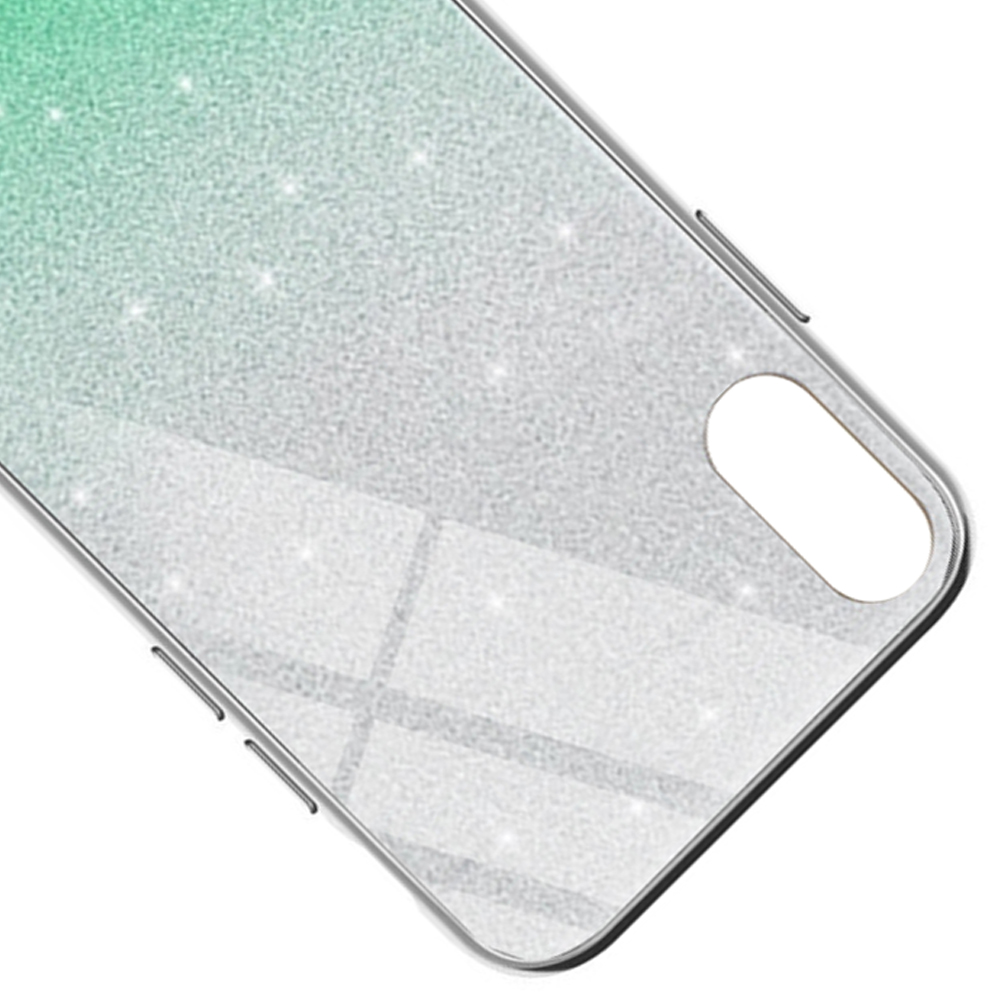 Чохол скляний Swarovski для Apple iPhone X / XS (5.8") Бірюзовий - Зображення 4