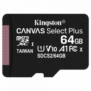 Карта пам'яті Kingston Canvas Select Plus microSDXC 64Gb UHS-I (Class 10) (R-100MB/s)