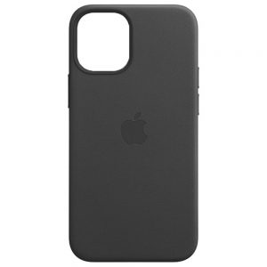 Чохол шкіряний Leather з MagSafe для Apple iPhone 12 Mini (Чорний / Black)