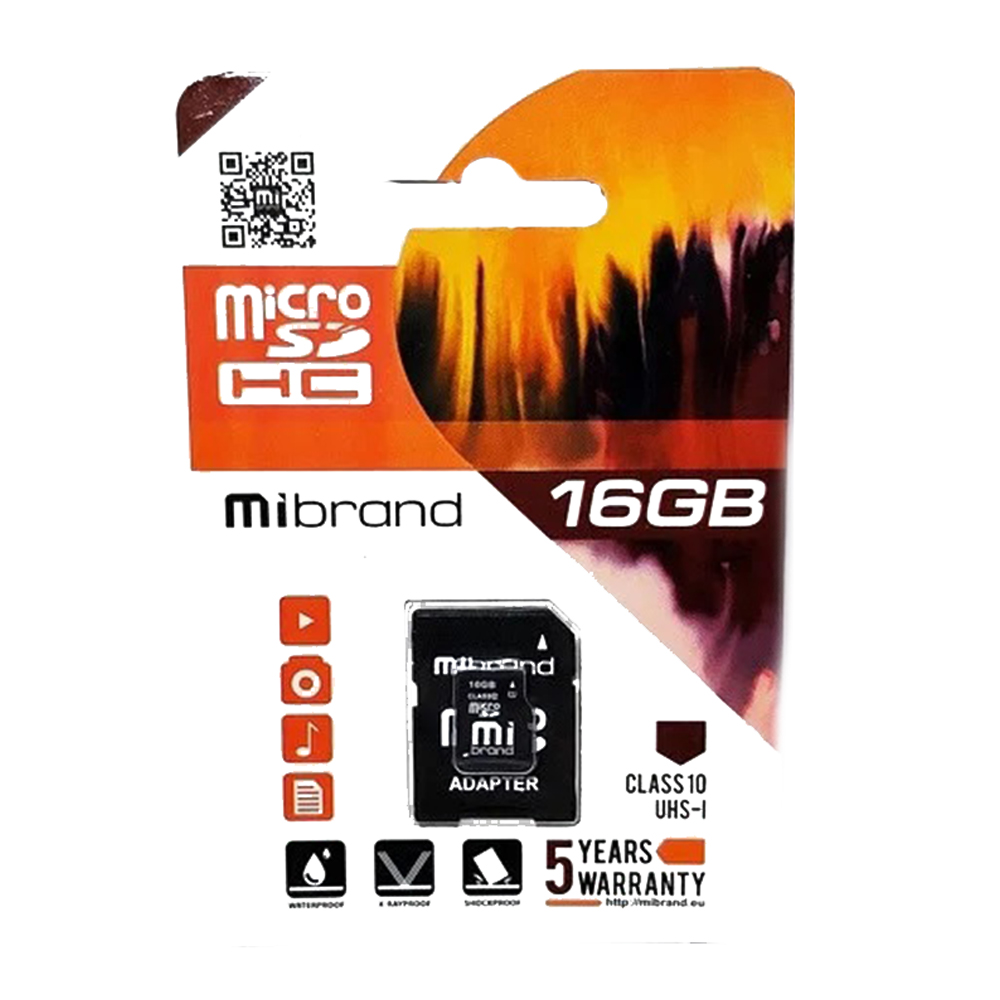 Карта пам'яті Mibrand microSDHC (UHS-1) 16Gb class 10 (Адаптер SD) - Зображення 4
