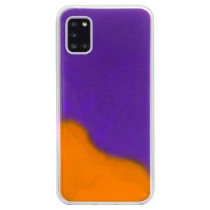 Чохол Neon Sand glow in the dark для Samsung Galaxy A31 (Фіолетовий / Помаранчевий)