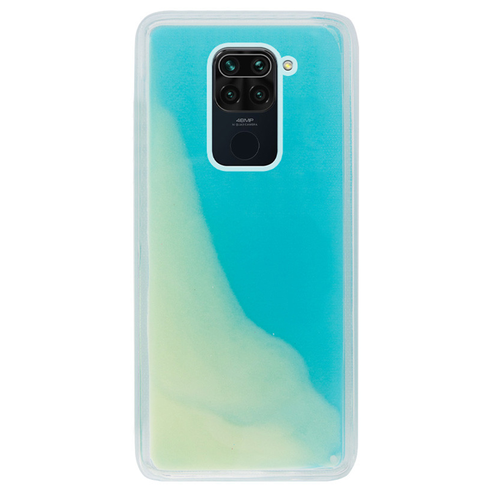 Чохол Neon Sand glow in the dark для Xiaomi Redmi Note 9 / Redmi 10X (Блакитний)