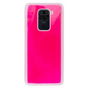 Чохол Neon Sand glow in the dark для Xiaomi Redmi Note 9 / Redmi 10X (Рожевий)