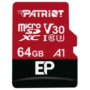 Карта пам'яті Patriot EP Series microSDXC 128Gb (UHS-1) V30 U3 (R100/W80) (адаптер SD)