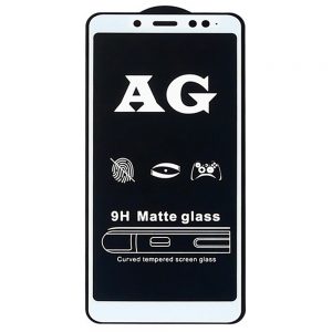 Захисне скло для Xiaomi Redmi Note 5/5 Pro Full Glue (0.3 мм, 2.5D, матовий білий) Люкс