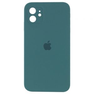 Чохол Silicone Square Full Camera Protective (AA) для Apple iPhone 11 (Зелений / Pine green)