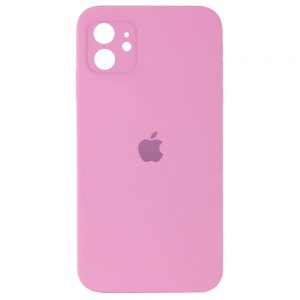 Чохол Silicone Square Full Camera Protective (AA) для Apple iPhone 11 (Рожевий / Light pink)