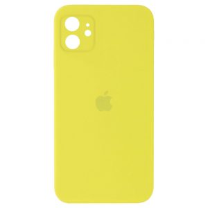 Чохол Silicone Square Full Camera Protective (AA) для Apple iPhone 11 (Жовтий / Bright Yellow)