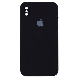 Чохол Silicone Square Full Camera Protective (AA) для Apple iPhone XS (Чорний / Black)