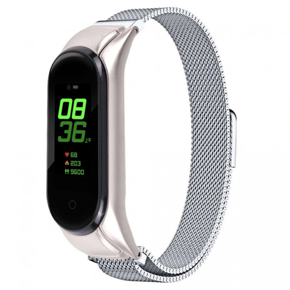 Ремінець Міланська петля для Xiaomi Mi Band 5/6 Срібний - Зображення 4