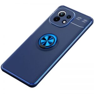Чохол Deen ColorRing під магнітний тримач (opp) для Xiaomi Mi 11 (Синій / Синій)