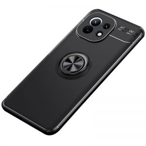 Чохол Deen ColorRing під магнітний тримач (opp) для Xiaomi Mi 11 (Чорний / Чорний)