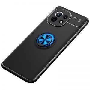 Чохол Deen ColorRing під магнітний тримач (opp) для Xiaomi Mi 11 (Чорний / Синій)