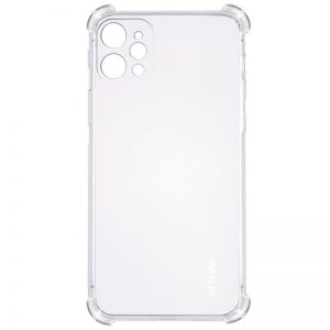 Чохол GETMAN Ease logo посилені кути для Apple iPhone 12 Pro (6.1 ") Прозорий