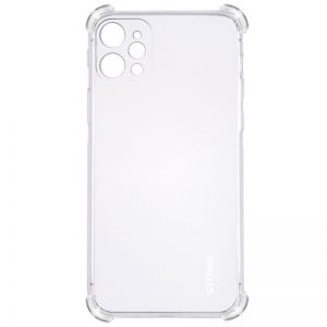 Чохол GETMAN Ease logo посилені кути для Apple iPhone 12 Pro Max (6.7 ") Прозорий