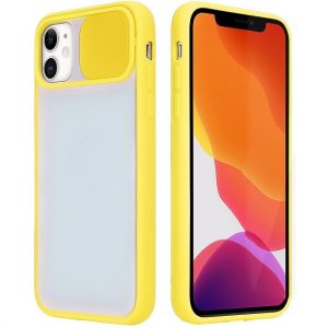 Чохол Camshield mate TPU зі шторкой для камери для iPhone 12 / 12 Pro Жовтий