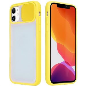 Чохол Camshield mate TPU зі шторкой для камери для iPhone 12 Pro Max Жовтий