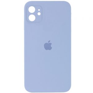Чохол Silicone Square Full Camera Protective (AA) для Apple iPhone 11 Pro (Блакитний / Lilac blue)