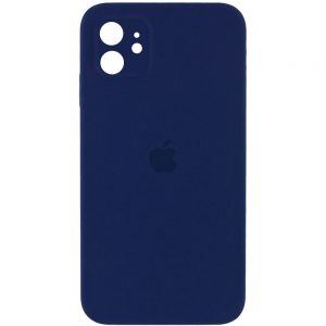 Чохол Silicone Square Full Camera Protective (AA) для Apple iPhone 11 Pro (Темно-синій / Midnight blue)