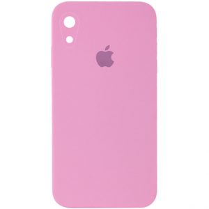 Чохол Silicone Square Full Camera Protective (AA) для Apple iPhone XR (Рожевий / Light pink)