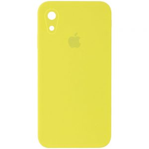 Чохол Silicone Square Full Camera Protective (AA) для Apple iPhone XR (Жовтий / Bright Yellow)