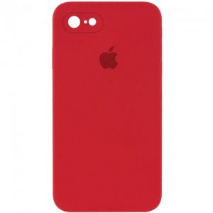 Чохол Silicone Square Full Camera Protective (AA) для Apple iPhone 6/6s (Червоний / Camellia)