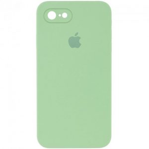 Чохол Silicone Square Full Camera Protective (AA) для Apple iPhone 7 / 8 / SE (2020) (М`ятний / Mint)