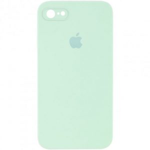 Чохол Silicone Square Full Camera Protective (AA) для Apple iPhone 7 / 8 / SE (2020) (Бірюзовий / Light Turquoise)